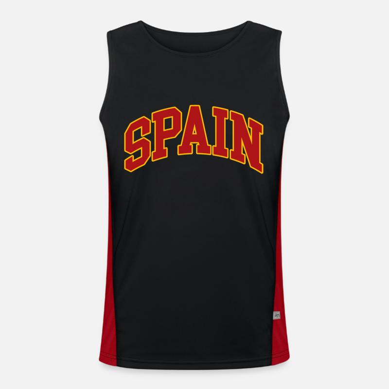 Spanien spain Funktionelles Kontrast-Tank Top für Männer 