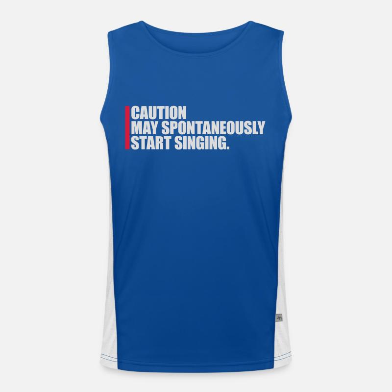 may spontaneously start singing Funktionelles Kontrast-Tank Top für Männer 