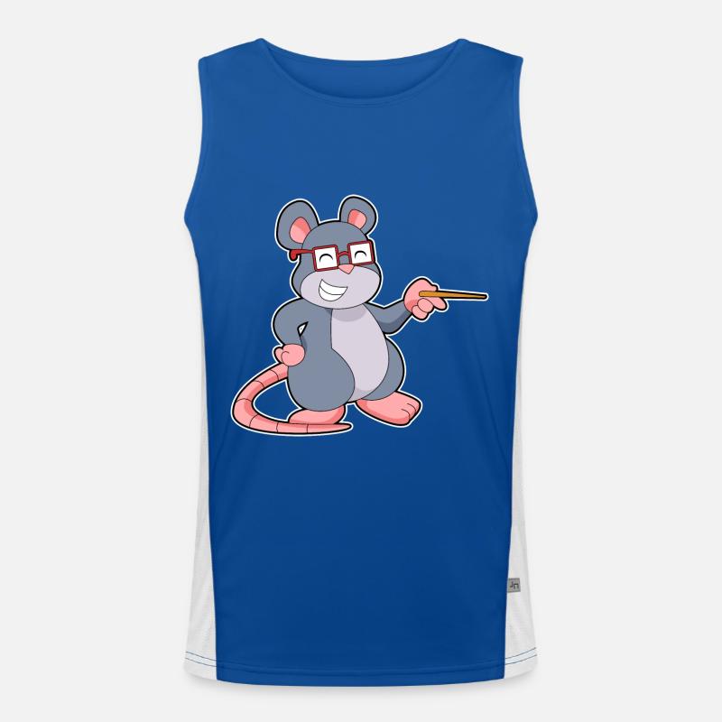 Mouse Teacher Pointer Men's Functional Contrast Tank Top 