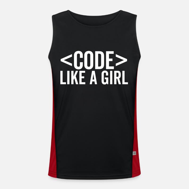 Code Like a Girl Men's Functional Contrast Tank Top 