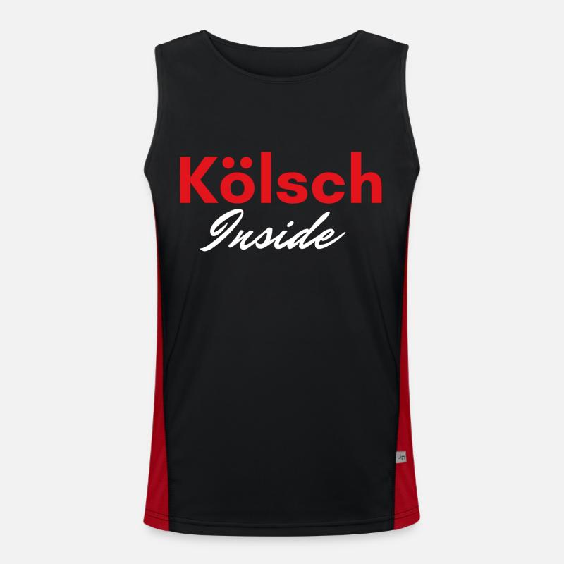 Kölsch inside Funktionelles Kontrast-Tank Top für Männer 