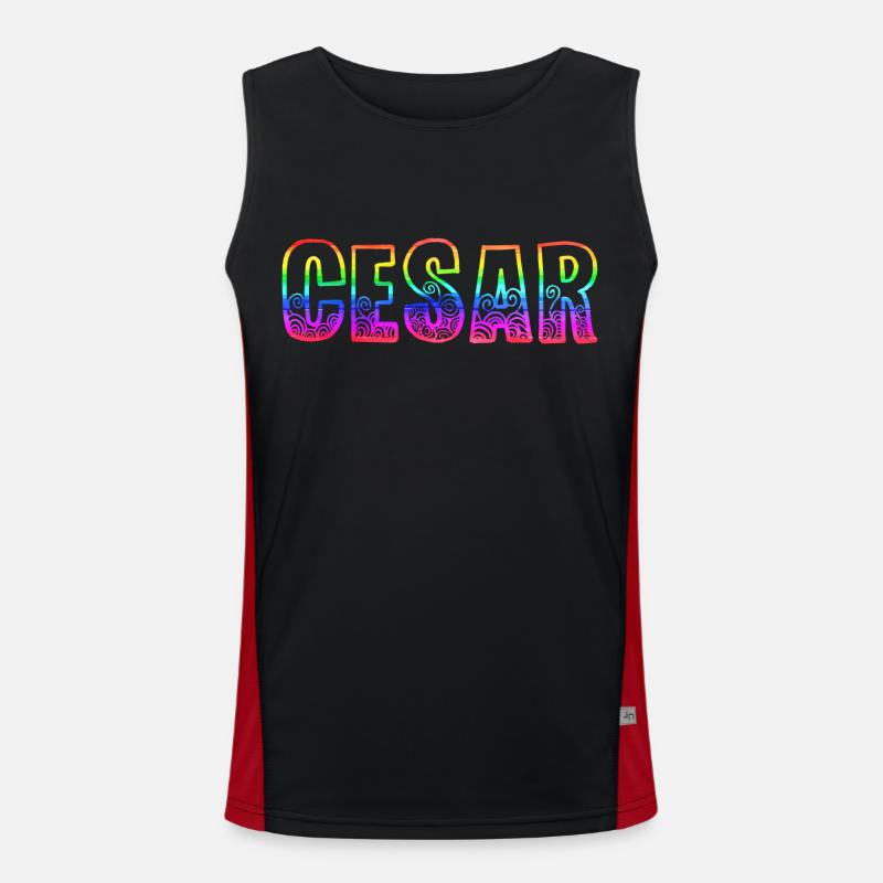 cesar rs regenbogen Funktionelles Kontrast-Tank Top für Männer 