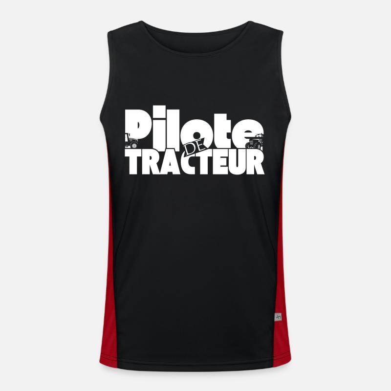 Traktorist Funktionelles Kontrast-Tank Top für Männer 