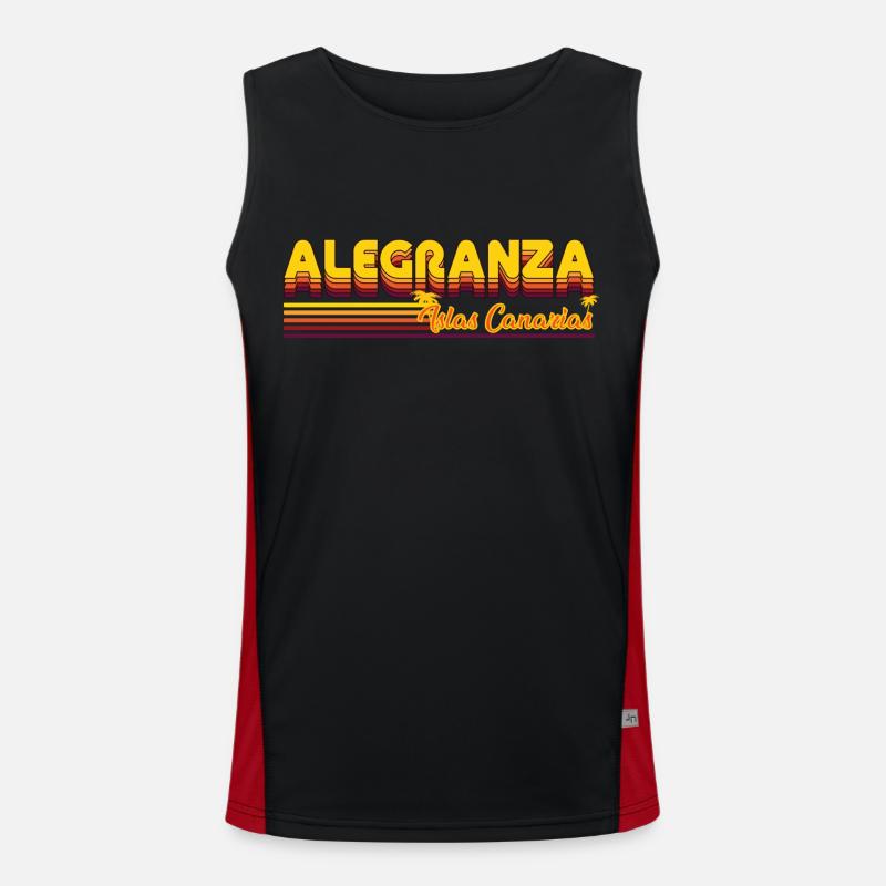 Alegranza Canaries Island Design Débardeur respirant contrasté Homme 
