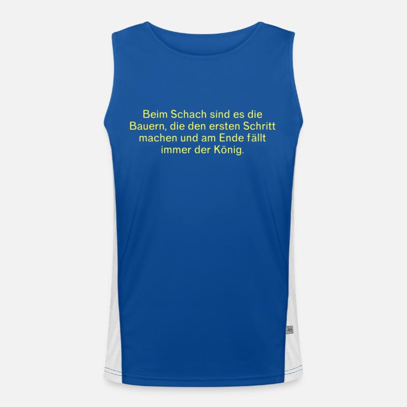 witziger Landwirt Spruch Funktionelles Kontrast-Tank Top für Männer 