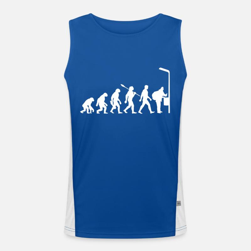 Evolution - Flaschen sammeln - Armut Funktionelles Kontrast-Tank Top für Männer 