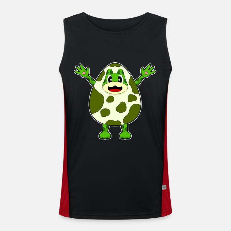Frog Egg - Men's Functional Contrast Tank Top  - black/red