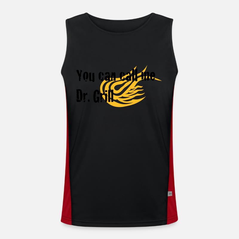 dr. grill Funktionelles Kontrast-Tank Top für Männer 