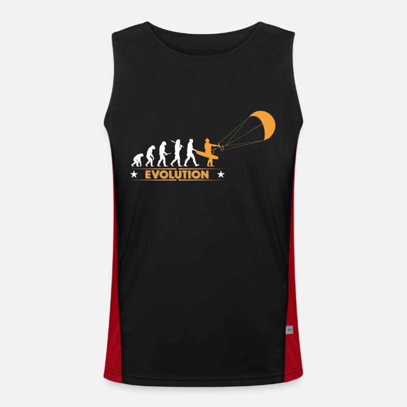 Kitesurfing - evolution - Men's Functional Contrast Tank Top  - black/red