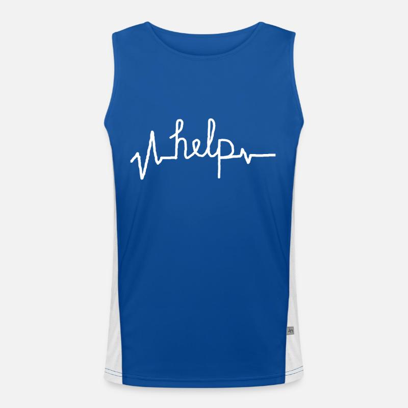help -hilfe Funktionelles Kontrast-Tank Top für Männer 