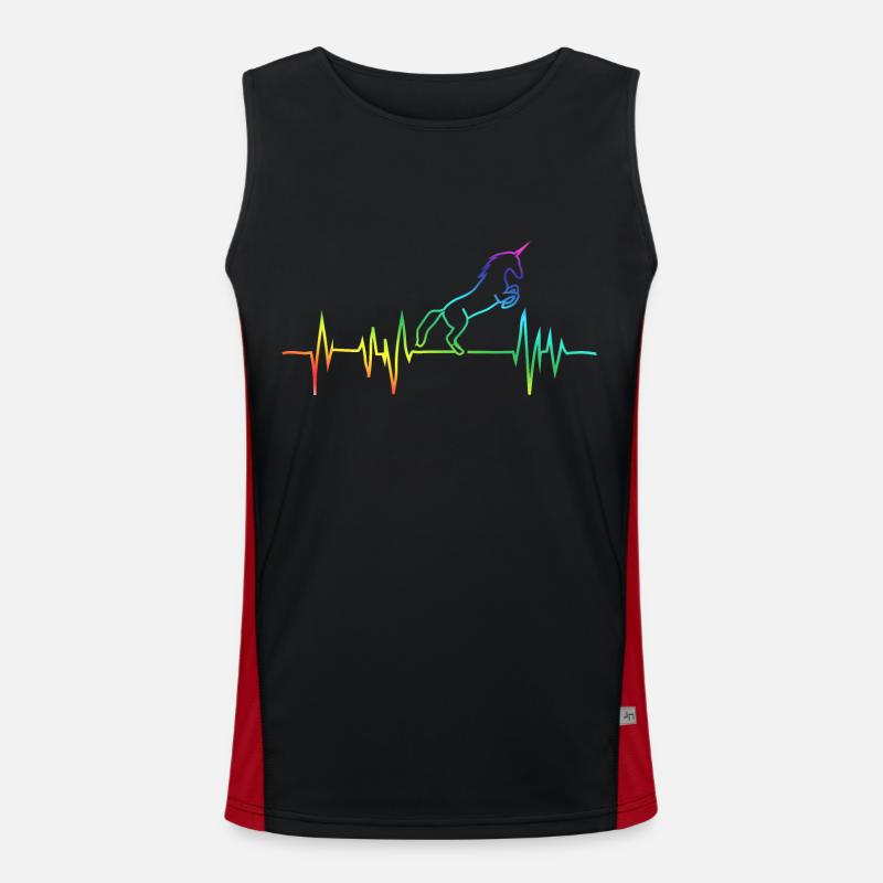 unicorn einhorn glitzer Geburtstag birth geschenk Funktionelles Kontrast-Tank Top für Männer 