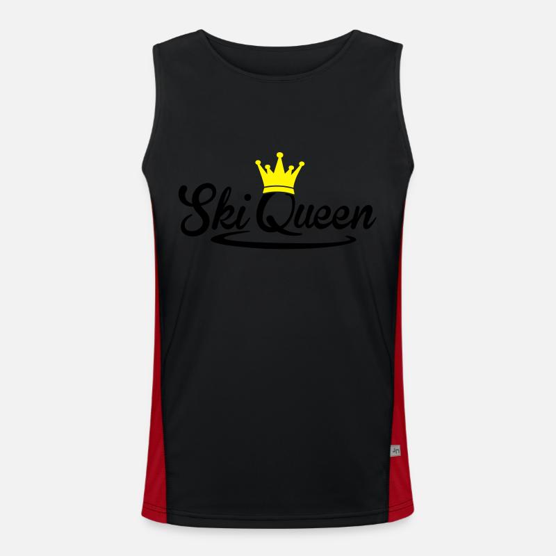 Ski Queen - snow Queen - ski ride snowboard Men's Functional Contrast Tank Top 