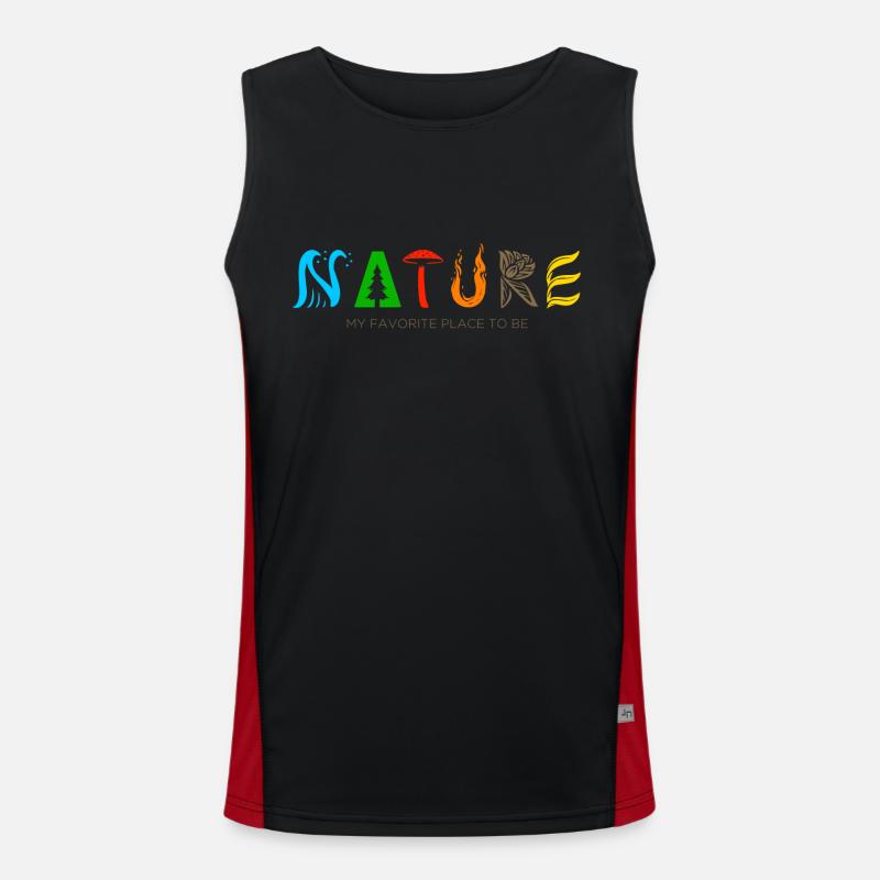 Conception typographique de la nature Débardeur respirant contrasté Homme 