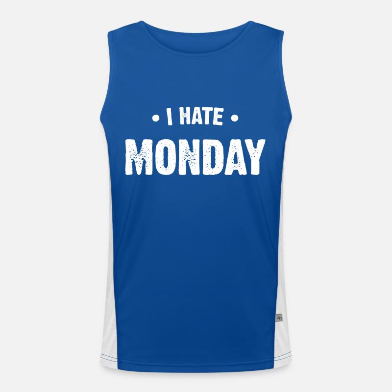 I hate monday Débardeur respirant contrasté Homme 