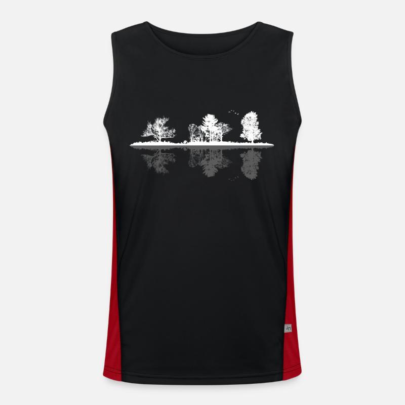 mirrored forest Men's Functional Contrast Tank Top 