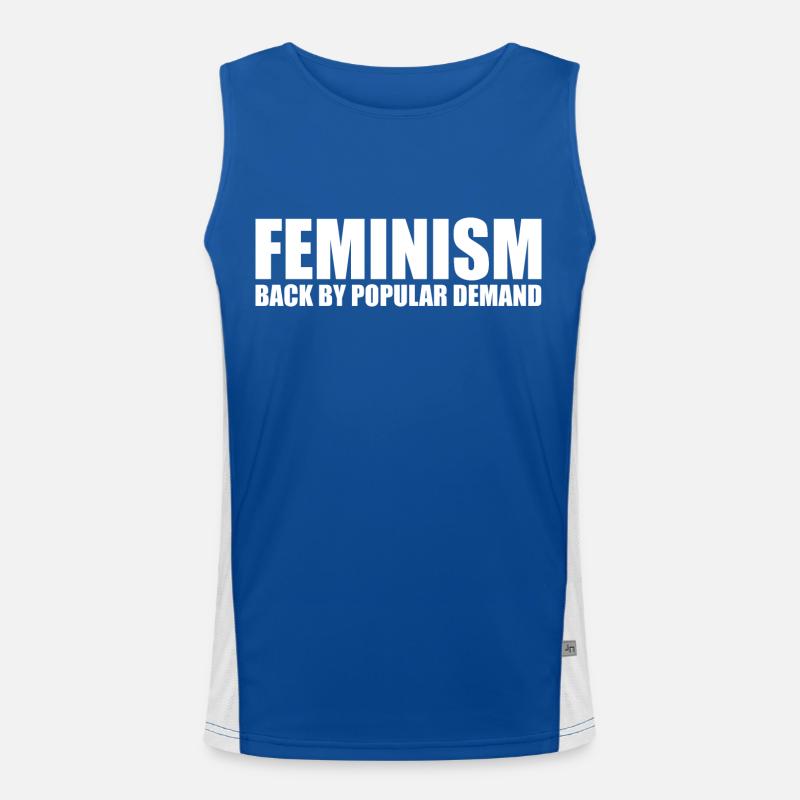 Zitat des Feminismus Funktionelles Kontrast-Tank Top für Männer 