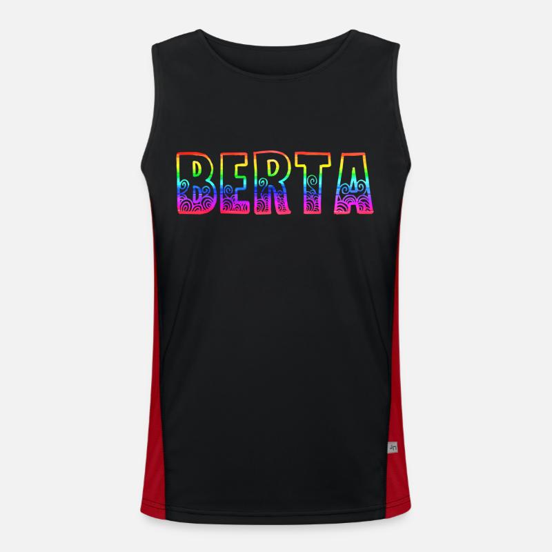 berta rs regenbogen Funktionelles Kontrast-Tank Top für Männer 