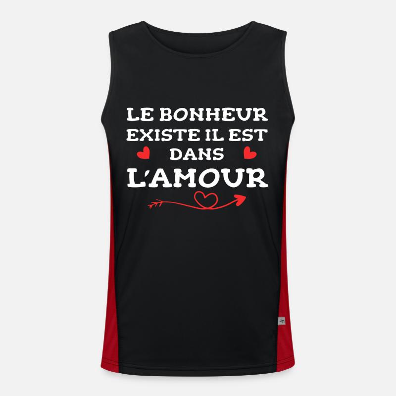 Le bonheur existe il est dans l'amour Débardeur respirant contrasté Homme 