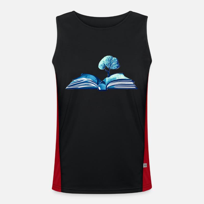 Book Readers Book lovers Reading Books Gift Men's Functional Contrast Tank Top 