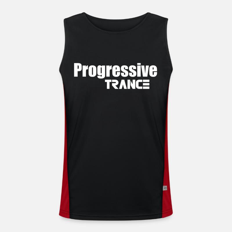 Progressive Trance Funktionelles Kontrast-Tank Top für Männer 