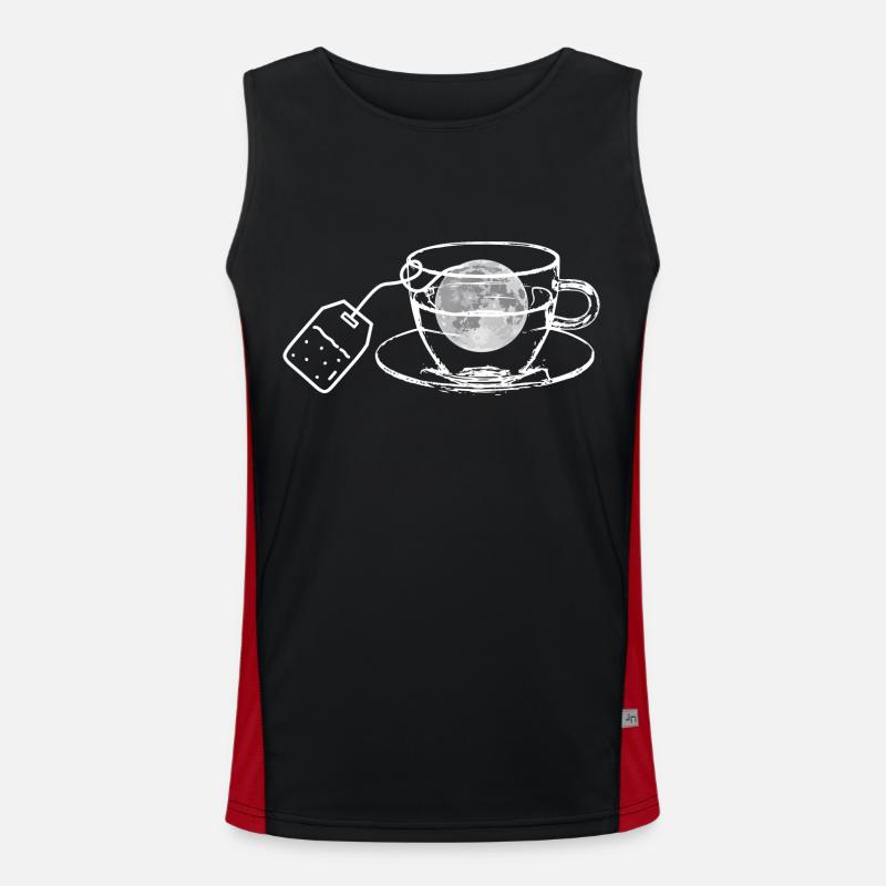 Moon Cup - Men's Functional Contrast Tank Top  - black/red