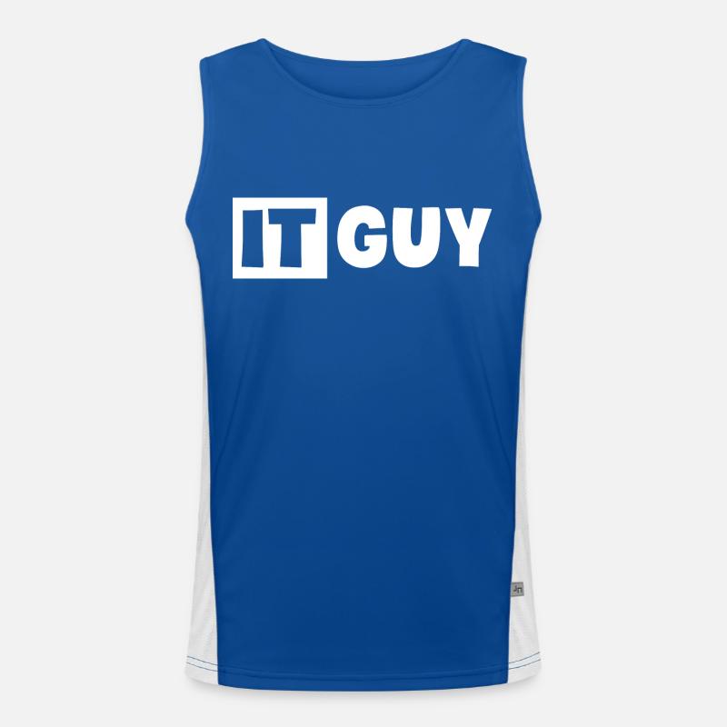 IT Guy Funny Information Technology Tech Desktop Men's Functional Contrast Tank Top 