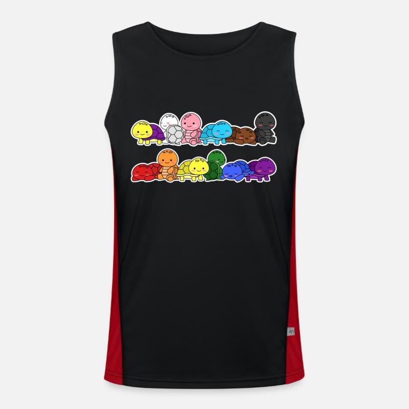 Tortues Flag Pride Progress Débardeur respirant contrasté Homme 