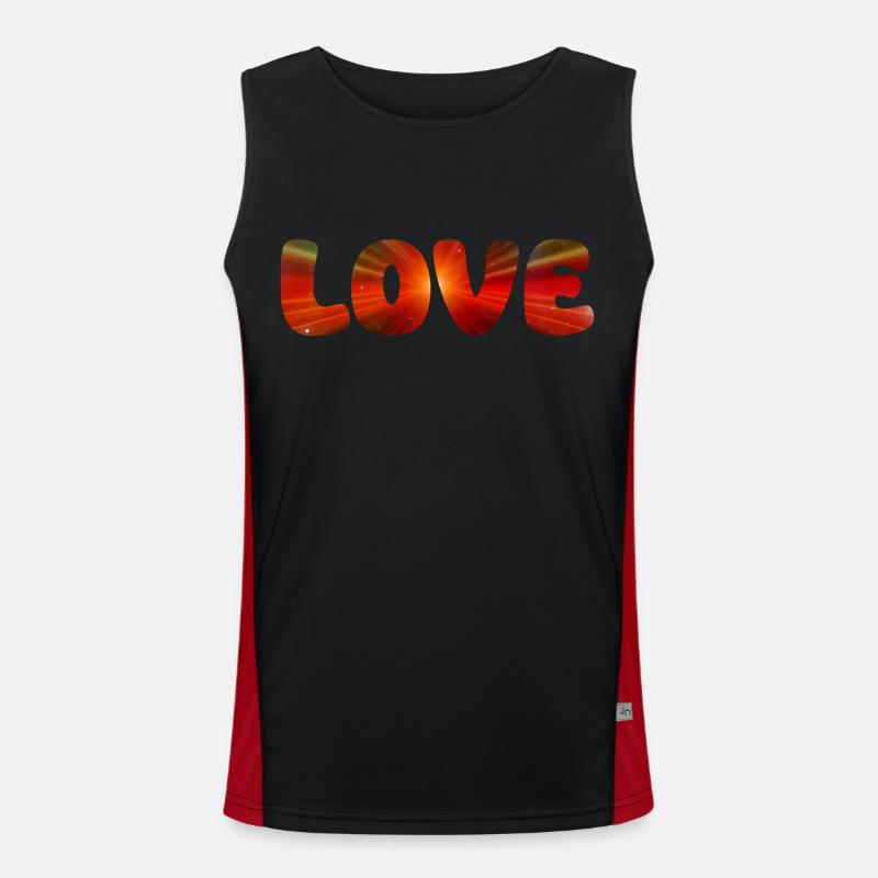 LOVE Funktionelles Kontrast-Tank Top für Männer 