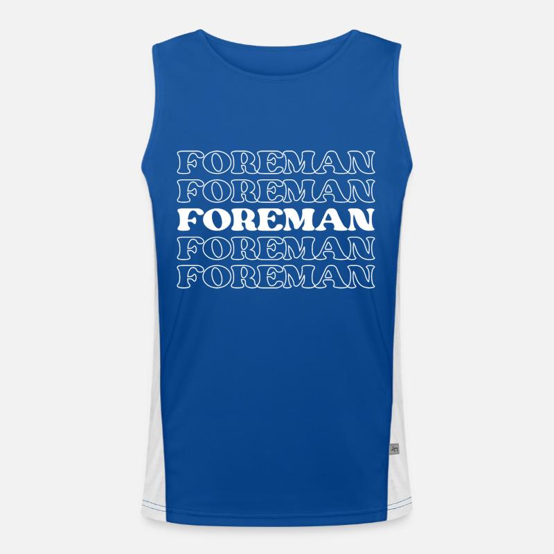 Foreman Supervisor Manager Leader Chief Men's Functional Contrast Tank Top 