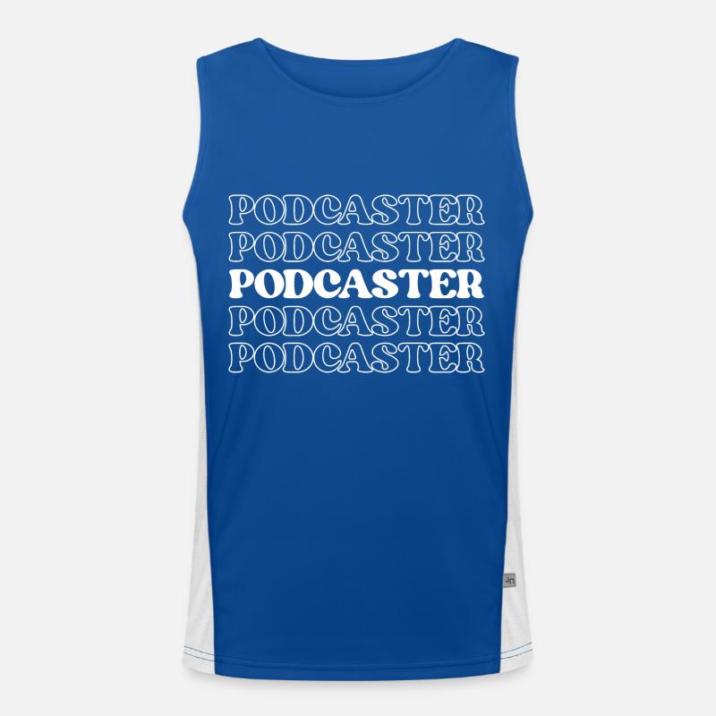 Podcaster, Moderator, Radiomoderator Funktionelles Kontrast-Tank Top für Männer 