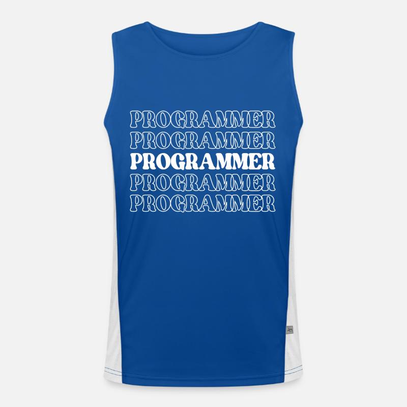 Programmierer, Programmierer, Entwickler, Programmierer, Software-Ingenieur Funktionelles Kontrast-Tank Top für Männer 