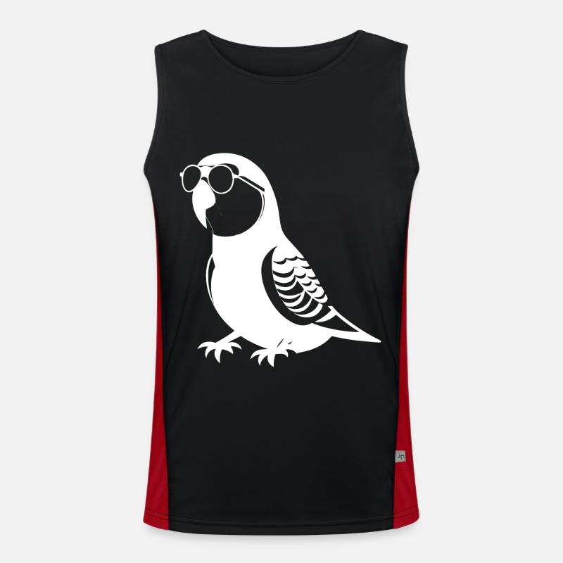 Lustiger Vogel mit Sonnenbrille Cool Bourke's Parak Funktionelles Kontrast-Tank Top für Männer 