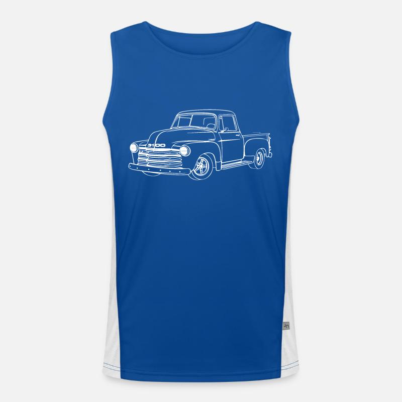 1949 Chevy 3100 stepside camionnette classique Débardeur respirant contrasté Homme 