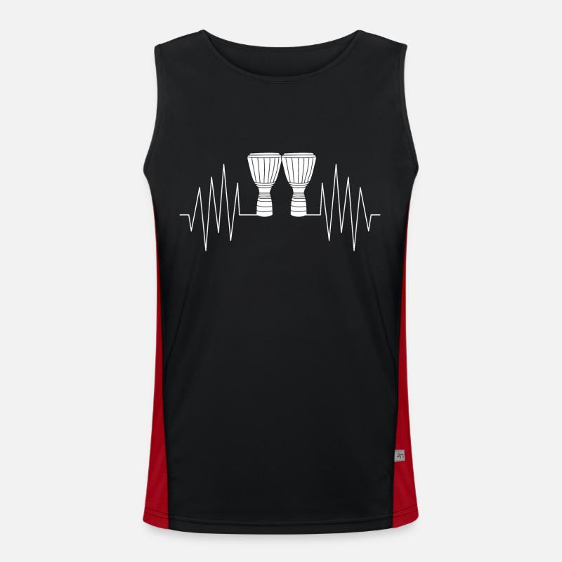 Bongo Music Gift Men's Functional Contrast Tank Top 