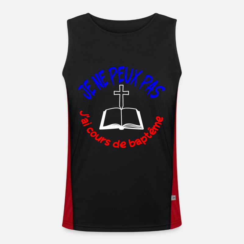 I CAN'T I HAVE BAPTISM CLASSES Men's Functional Contrast Tank Top 