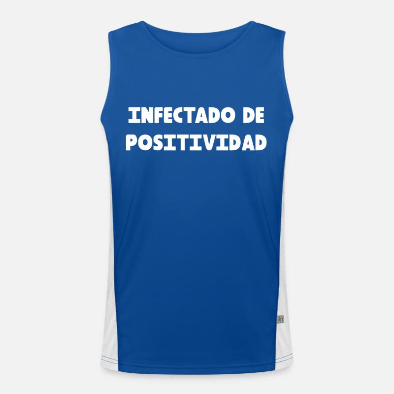 INFECTED WITH POSITIVITY Men's Functional Contrast Tank Top 