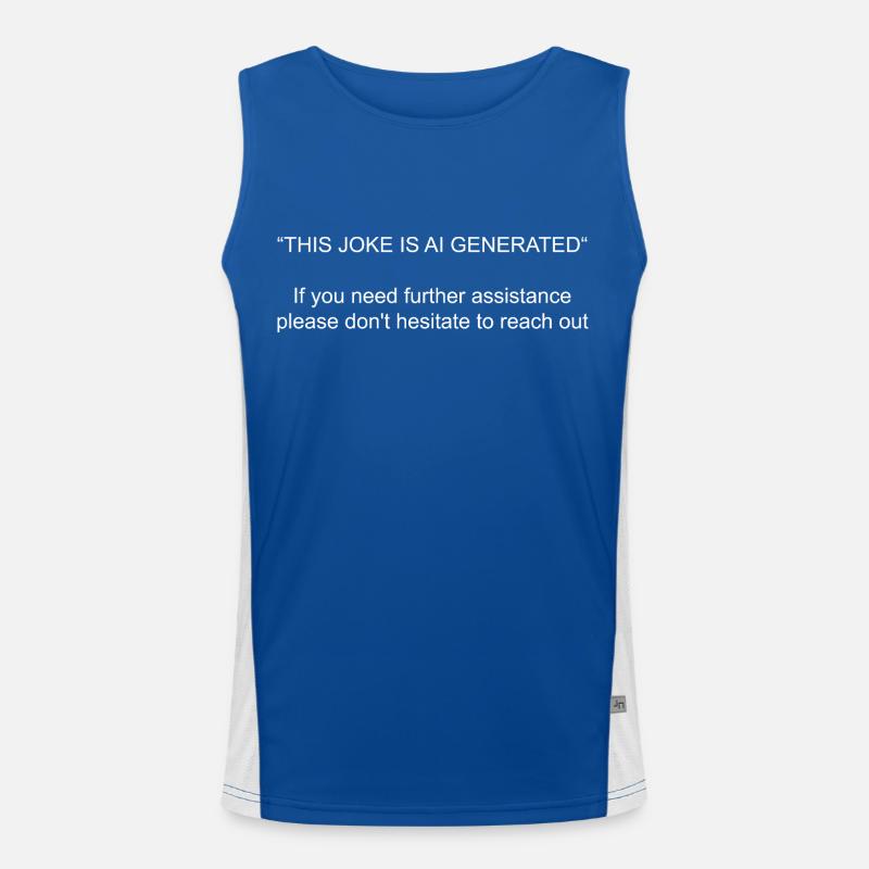 Dieser Witz ist KI-generiert Funktionelles Kontrast-Tank Top für Männer 