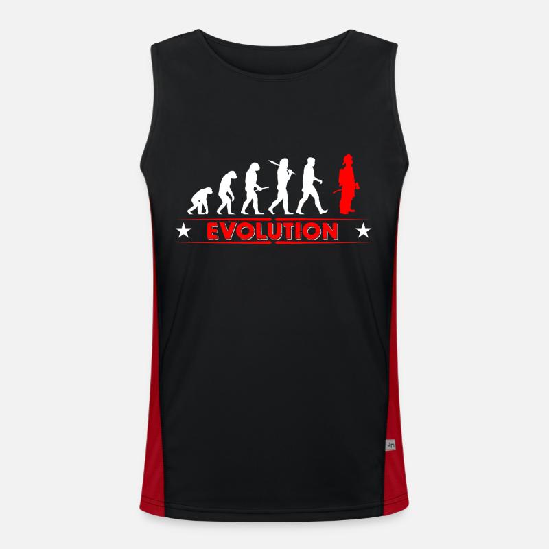 Fire evolution - red/white - Men's Functional Contrast Tank Top  - black/red