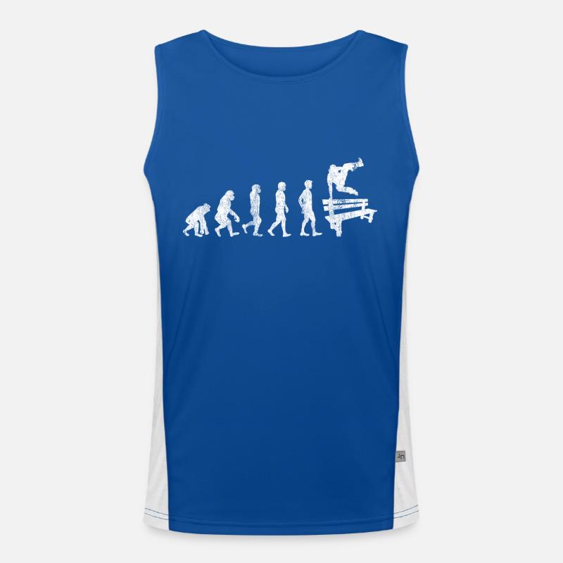 Parkour Geschenk Le Parcour Freerunning Evolution Funktionelles Kontrast-Tank Top für Männer 