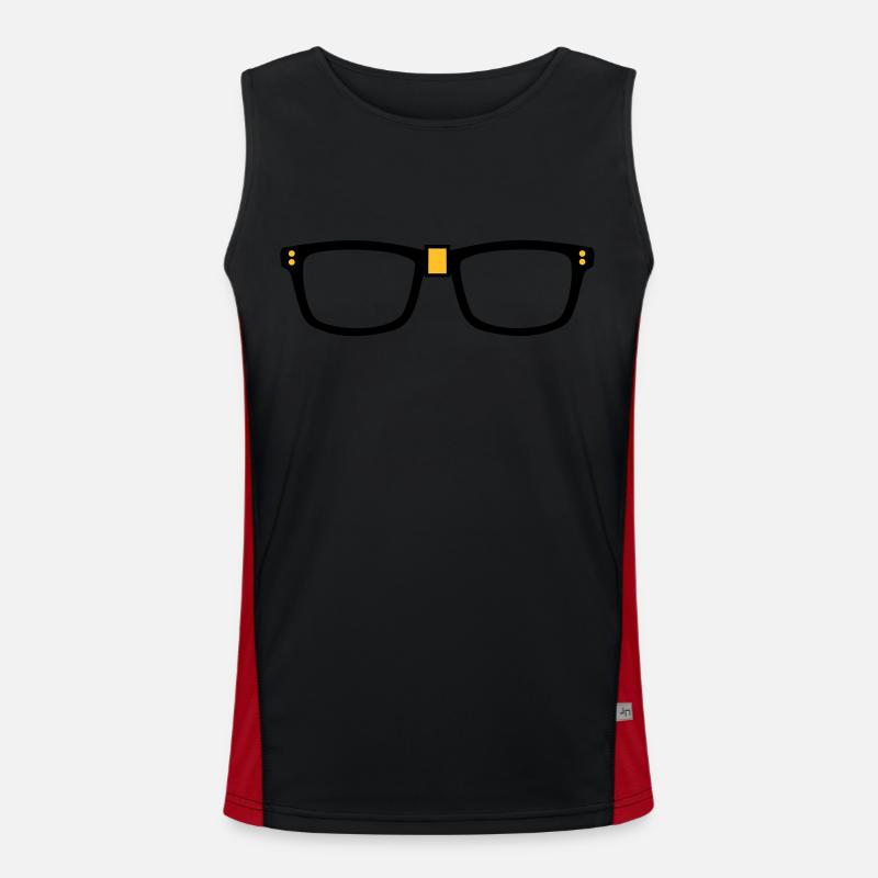 Brille - Nerd Funktionelles Kontrast-Tank Top für Männer 