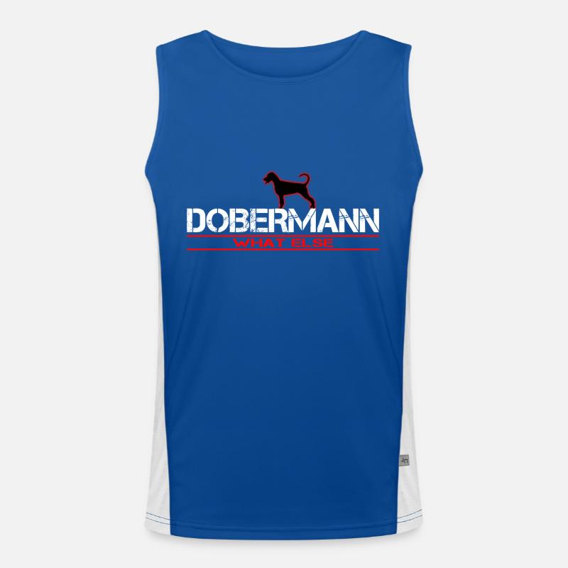 Dobermann what else Funktionelles Kontrast-Tank Top für Männer 