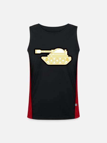 tank - Men's Functional Contrast Tank Top - black/red