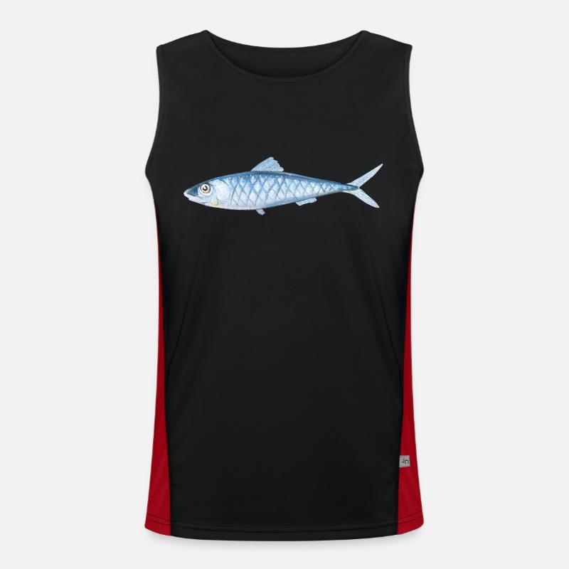 Poissons peints Débardeur respirant contrasté Homme 