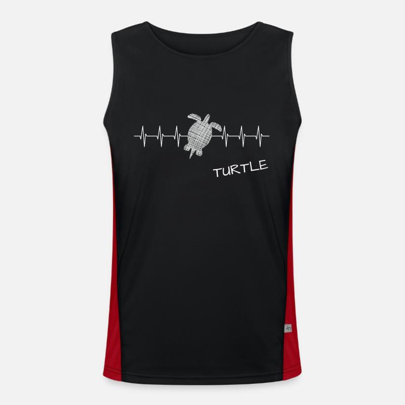Turtle turtle Funktionelles Kontrast-Tank Top für Männer 