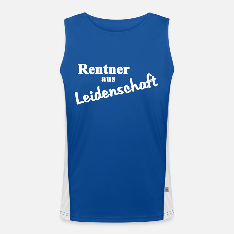 Rentner aus Leidenschaft Funktionelles Kontrast-Tank Top für Männer 