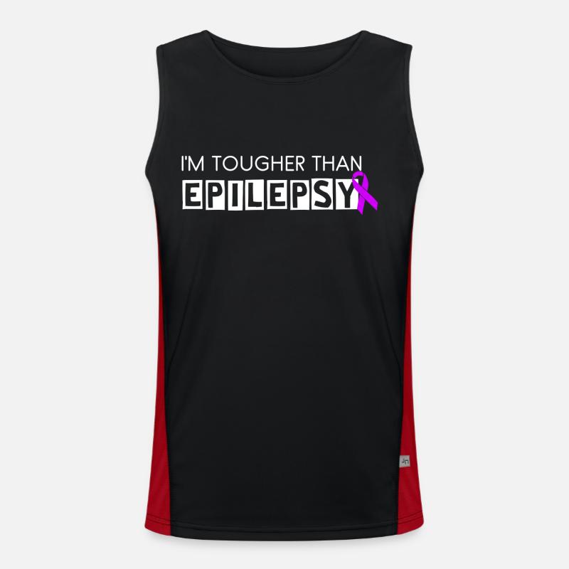 I'm Tougher Than Epilepsy Men's Functional Contrast Tank Top 