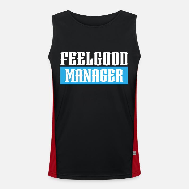Feelgood manager tshirt schwarz Funktionelles Kontrast-Tank Top für Männer 
