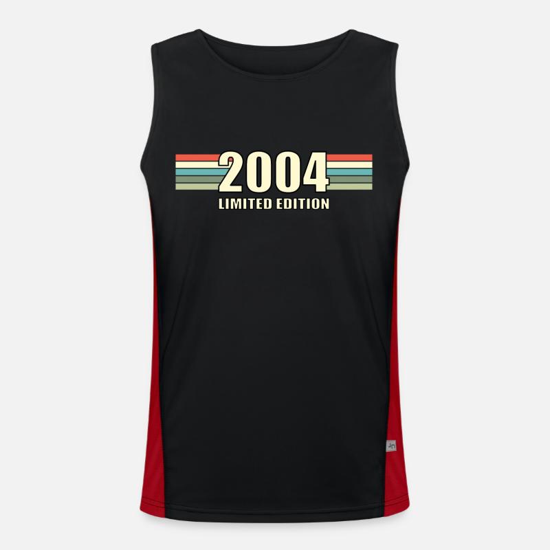 18. Geburtstag Geschenk Limited Edition 2004 Retro Funktionelles Kontrast-Tank Top für Männer 