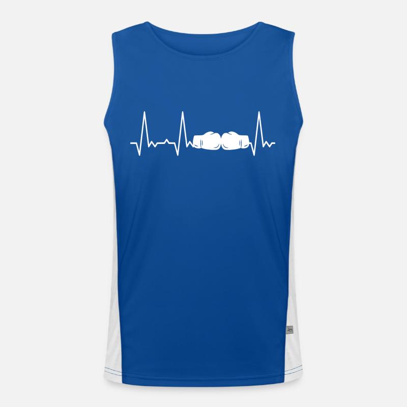 Herzschlag Boxen Funktionelles Kontrast-Tank Top für Männer 