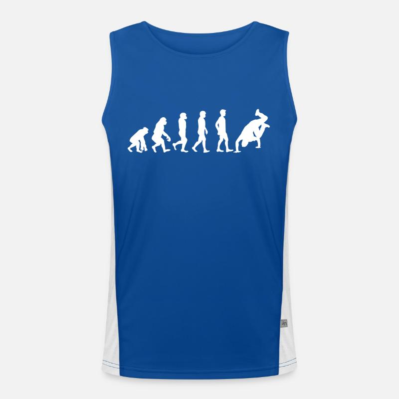 Breakdance Evolution weiß Funktionelles Kontrast-Tank Top für Männer 